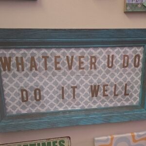 Teal and Gold Motivational Wall Art